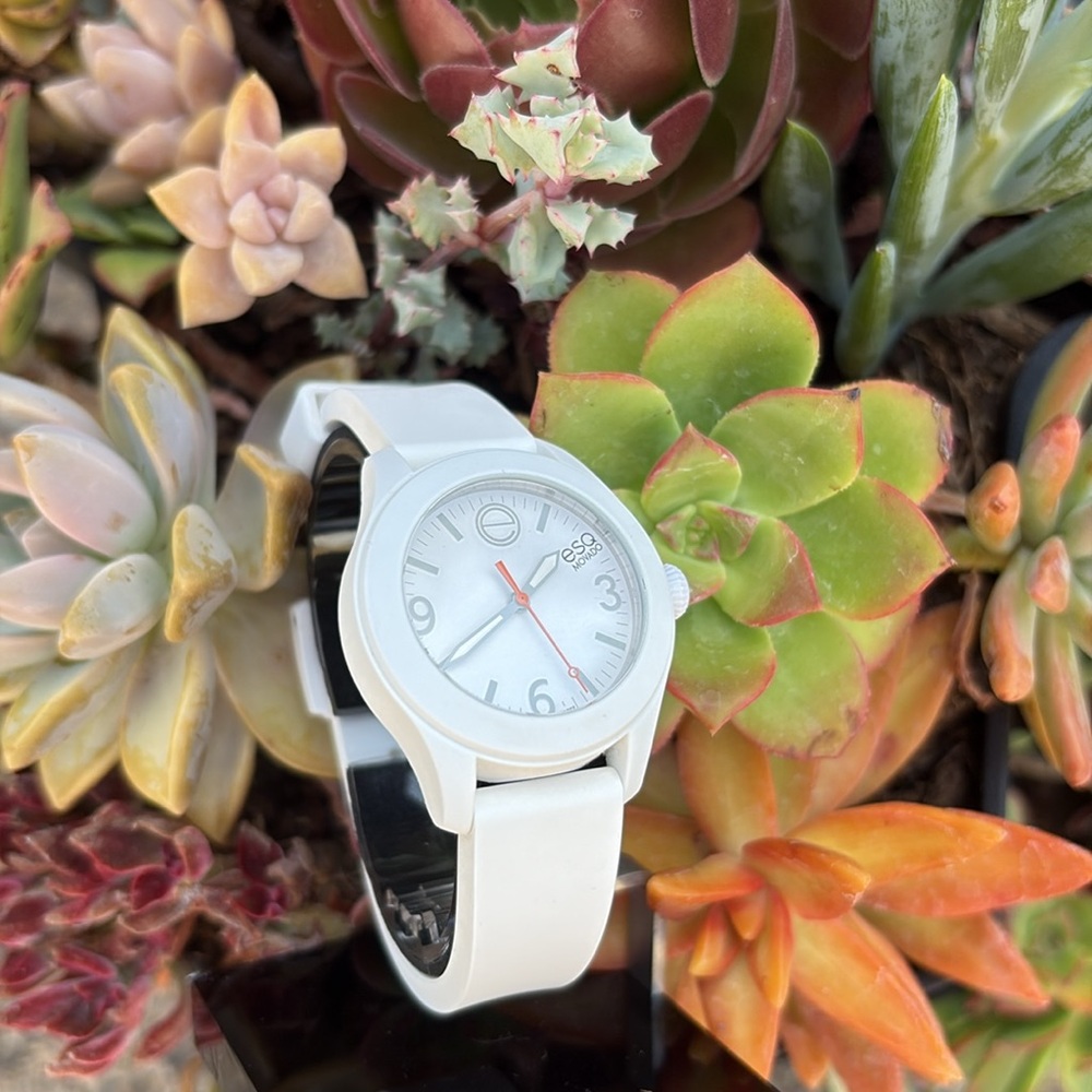 ESQ Movado White Dial Silicone Watch